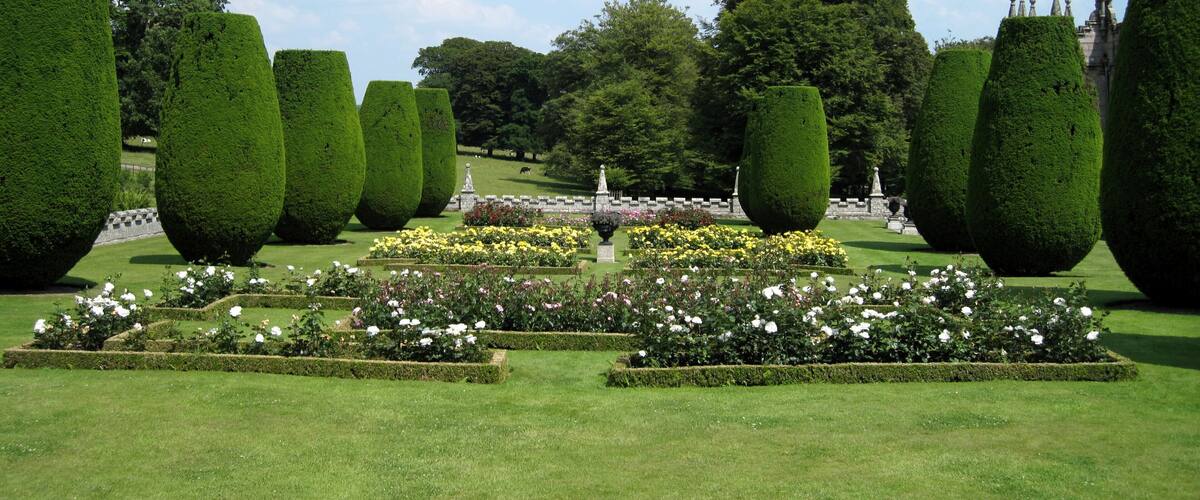 Garten von Lanhydrock, einem Herrenhaus nahe Bodmin in Cornwall, England