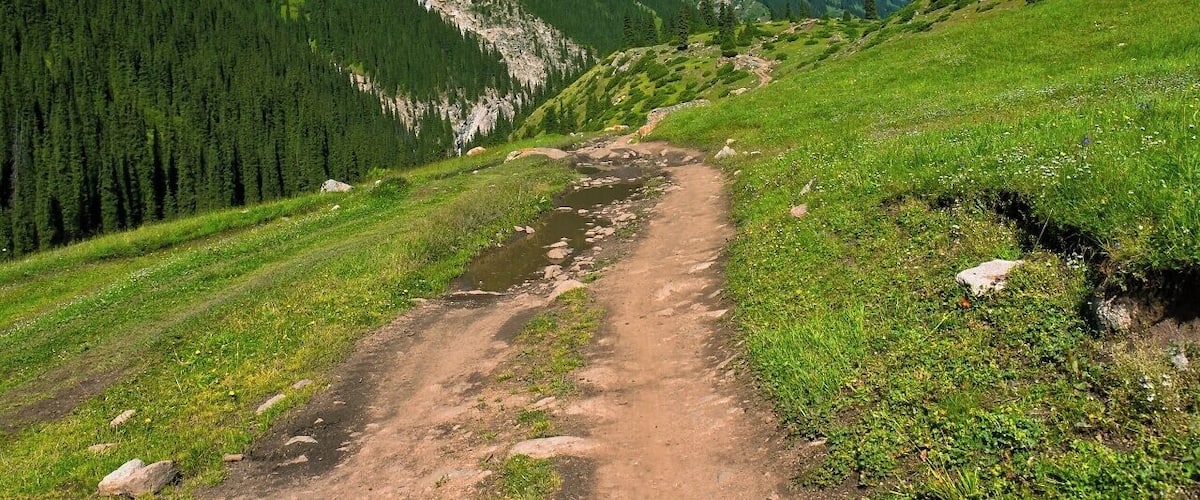 August 2013
Altyn Arashan valley, Terskey Alatau
On the road from Altyn Arashan village to Ak-su. It takes some 3 to 4 hours to get there and from Ak-su you can stop marshrutka bus to Karakol. The altitude is ca. 2.500 and Ak-su is some 2.000. From Karakol you can catch another marshrutka eastwards along the south shore of Issyk-kul to Kaji Say or Balykchy or westwards to get to the north shore to Cholpon Ata (interesting petroglyphs there).
