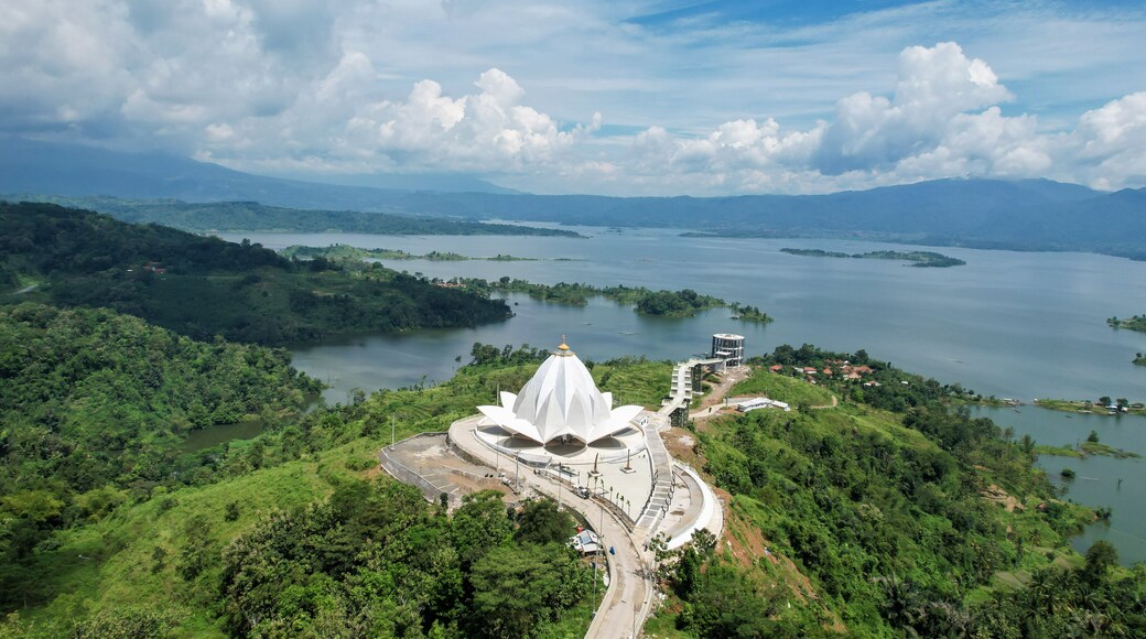 Aerial view of Al-Kamil Mosque in Bandung City, a mosque that is currently still under construction.