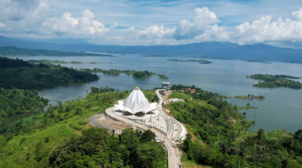 Aerial view of Al-Kamil Mosque in Bandung City, a mosque that is currently still under construction.