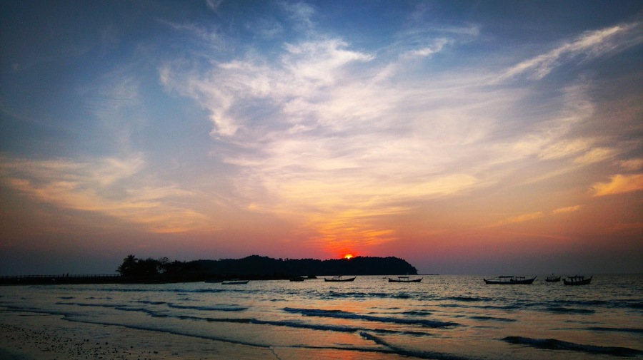 Sunset on #ngapali #beach