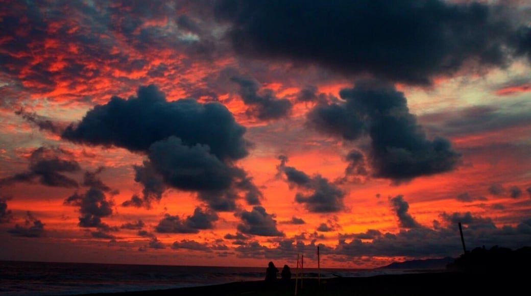 After releasing Green Turtle hatchlings during the late afternoon, I was convinced to stay behind for the sunset. We passed the time by throwing coconuts around, having a good laugh, and taking photos of each other. Then, all of us looked up and thought, "This is truly Costa Rica, absolutely gorgeous".