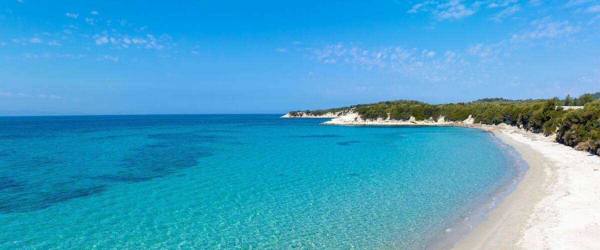 North Aegean shorelines Pissa Bay aerial photography. Pissa koyu - Dikili - Izmir - Turkey.