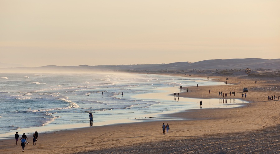 Stockton Beach before sunset. Port Stephens. Anna Bay. Australia