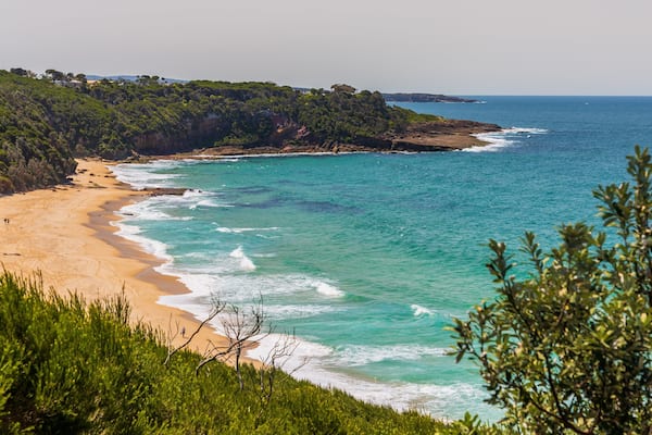 Middle Beach showing a beach, landscape views and general coastal views