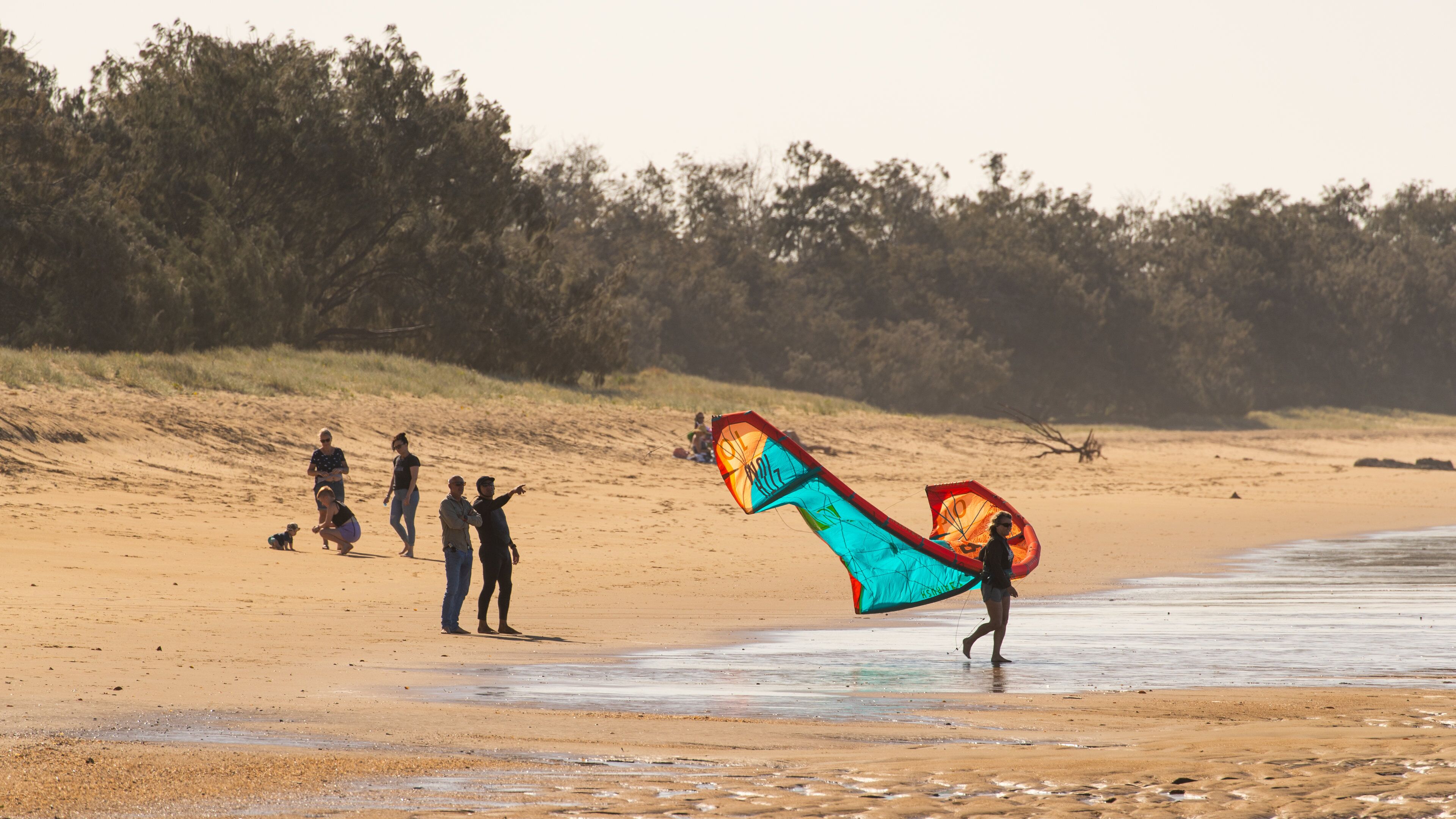 Capricorn Coast showing general coastal views, a beach and kite surfing