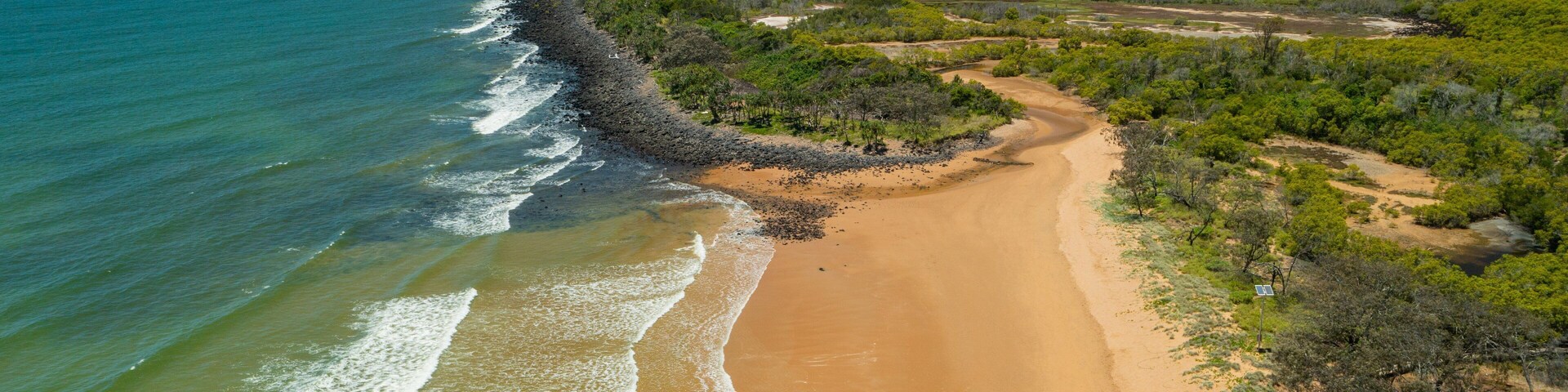 Mon Repos Beach showing a beach, general coastal views and landscape views