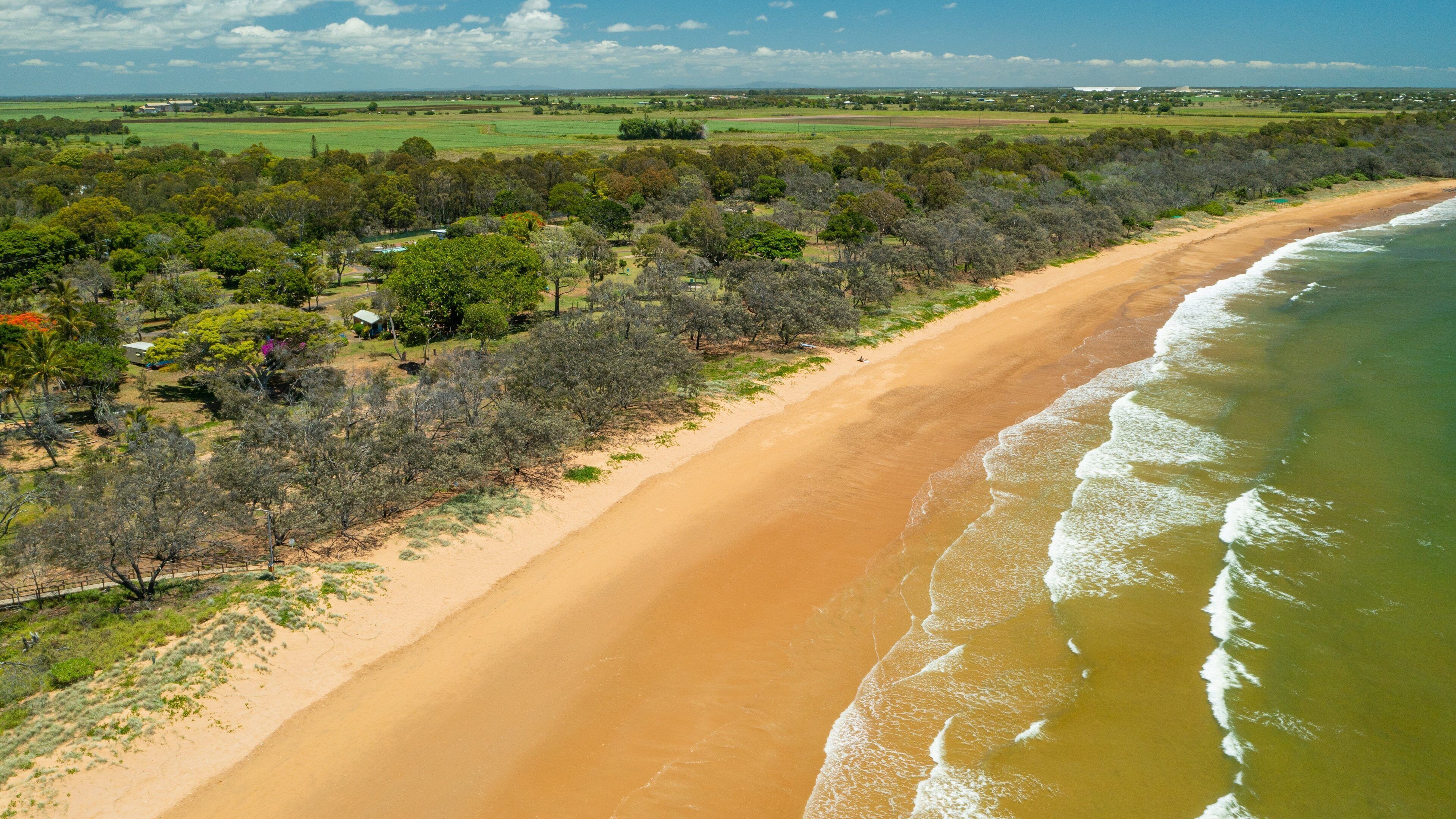 Mon Repos Beach featuring a beach, general coastal views and landscape views