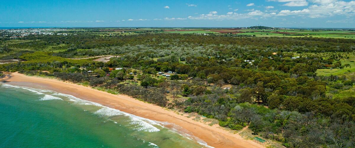 Mon Repos Beach featuring landscape views, a beach and general coastal views