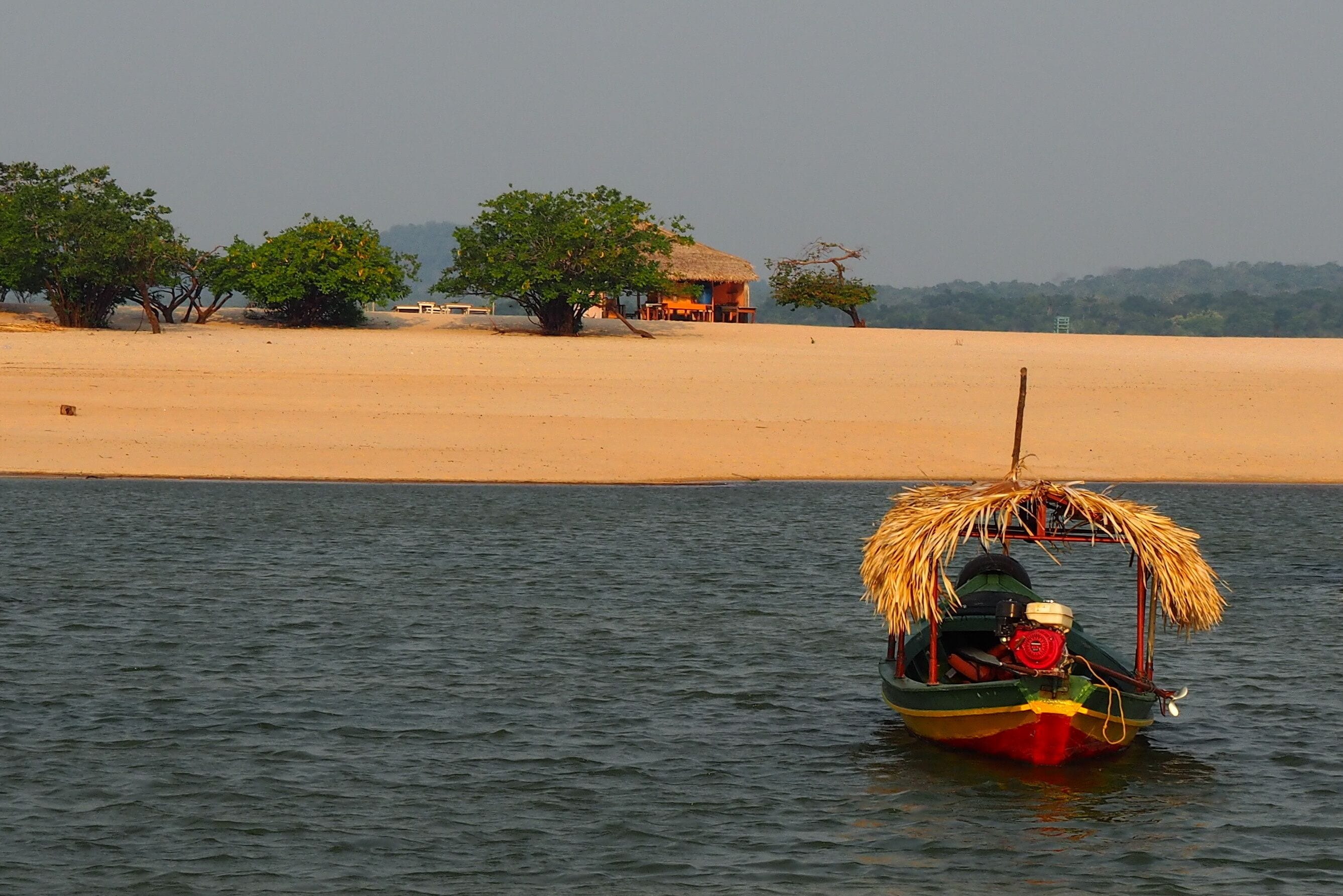 Rustic boat at Love Island in Alter do Chao / Brazil