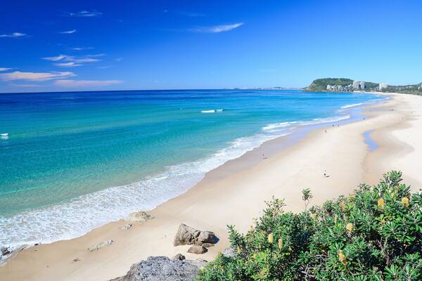 North Burleigh beach, Gold Coast, Australia