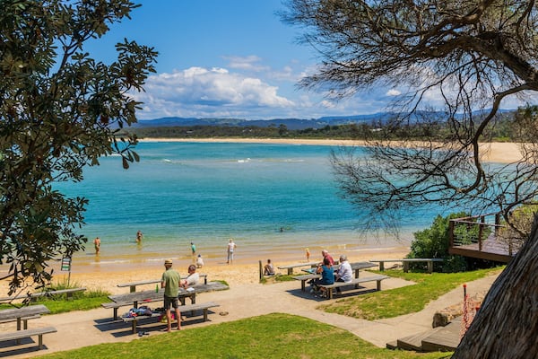 Bar Beach featuring general coastal views, a garden and a sandy beach