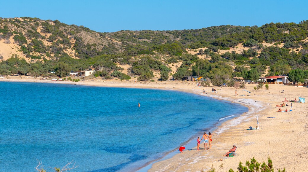 The tropical and scenic nudist beach of Sarakiniko on Gavdos island, Greece.