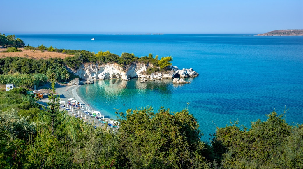Small beach of Kalamia in Kefalonia island, Greece.