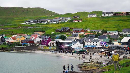 Visiting the Faroe Islands during the summer months? If you're coming in July, be sure to get yourself to SyðrugÞta (or, just GÞta, as most locals call it) for the G! Festival.
This intimate music festival draws both local and international acts each year and takes place on a beach! I'm not sure you can find a better festival location.