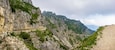 Panoramic view on Road of 52 Tunnels on the Pasubio massif