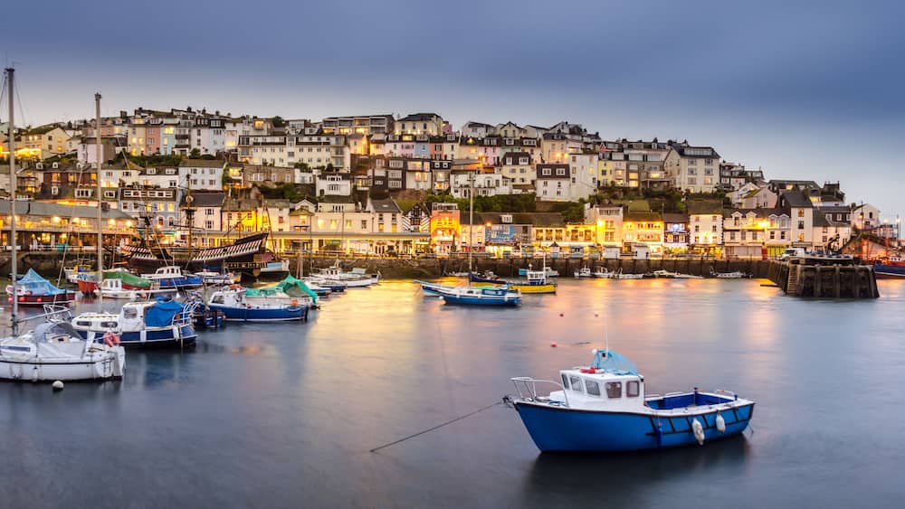 Hafen von Brixham, Devon, UK