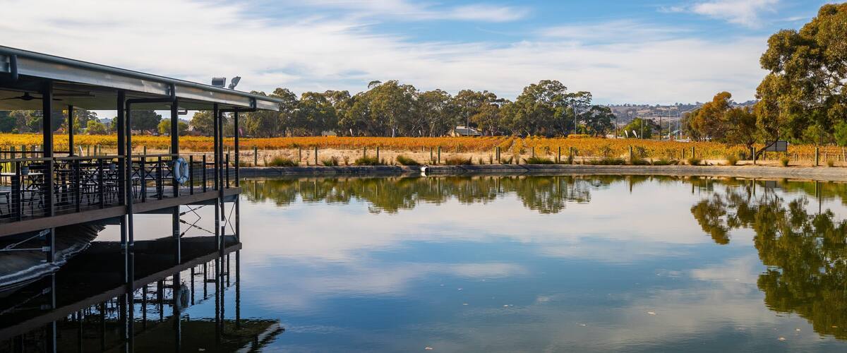 Barossa Valley Chocolate Company which includes a lake or waterhole