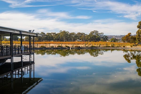 Barossa Valley Chocolate Company which includes a lake or waterhole