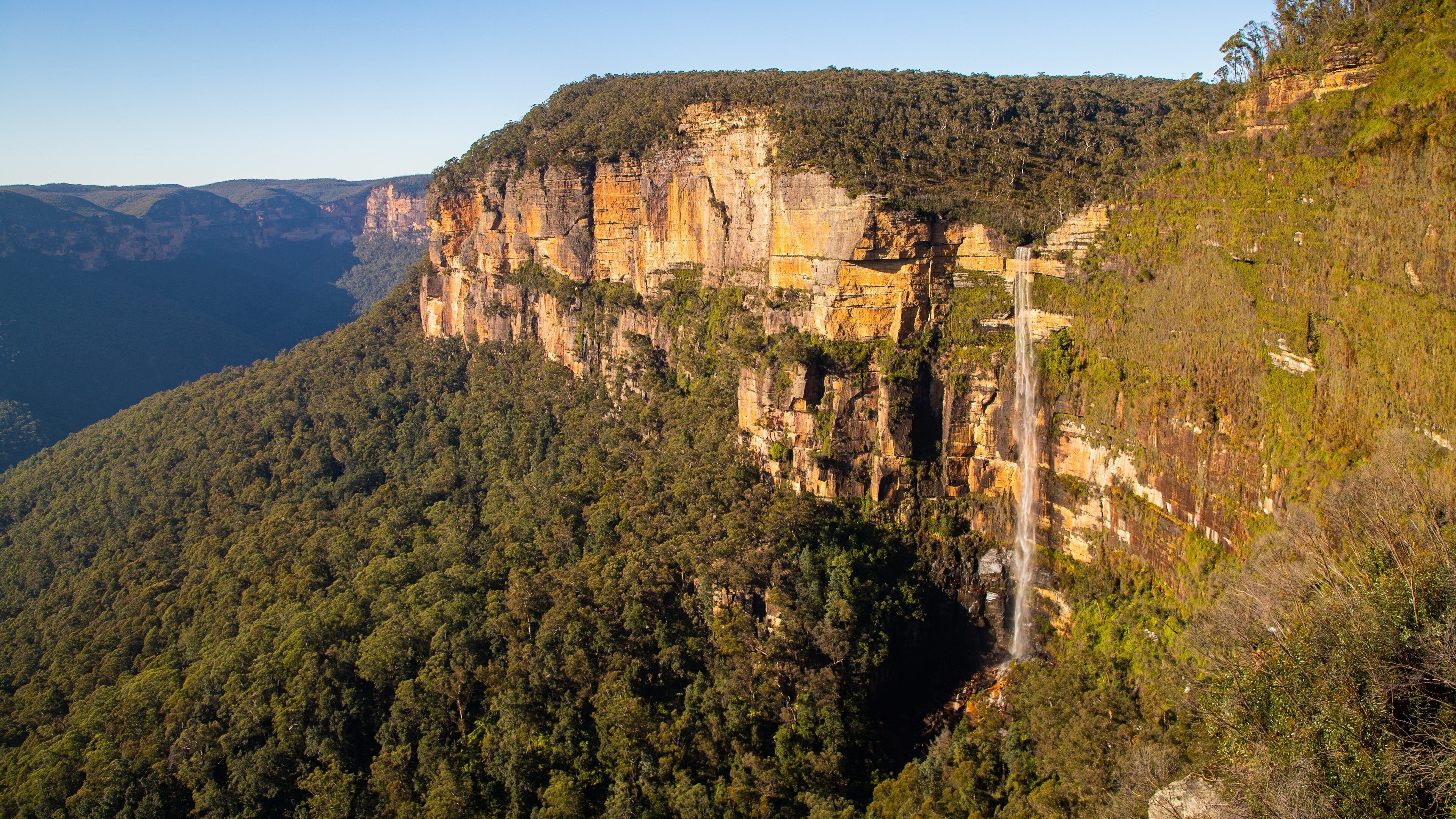 Govetts Leap lookout which includes a gorge or canyon and landscape views