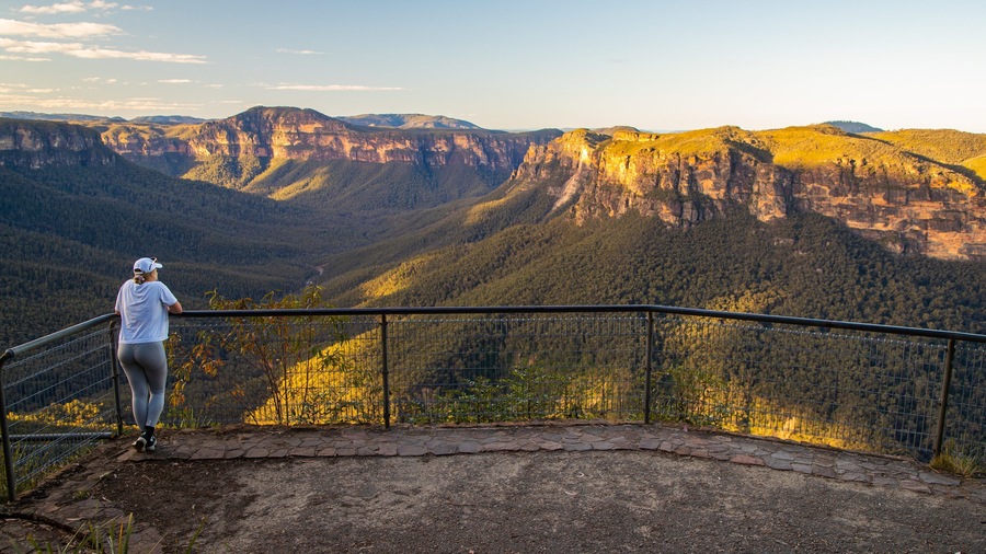 Evans Lookout which includes tranquil scenes, landscape views and views