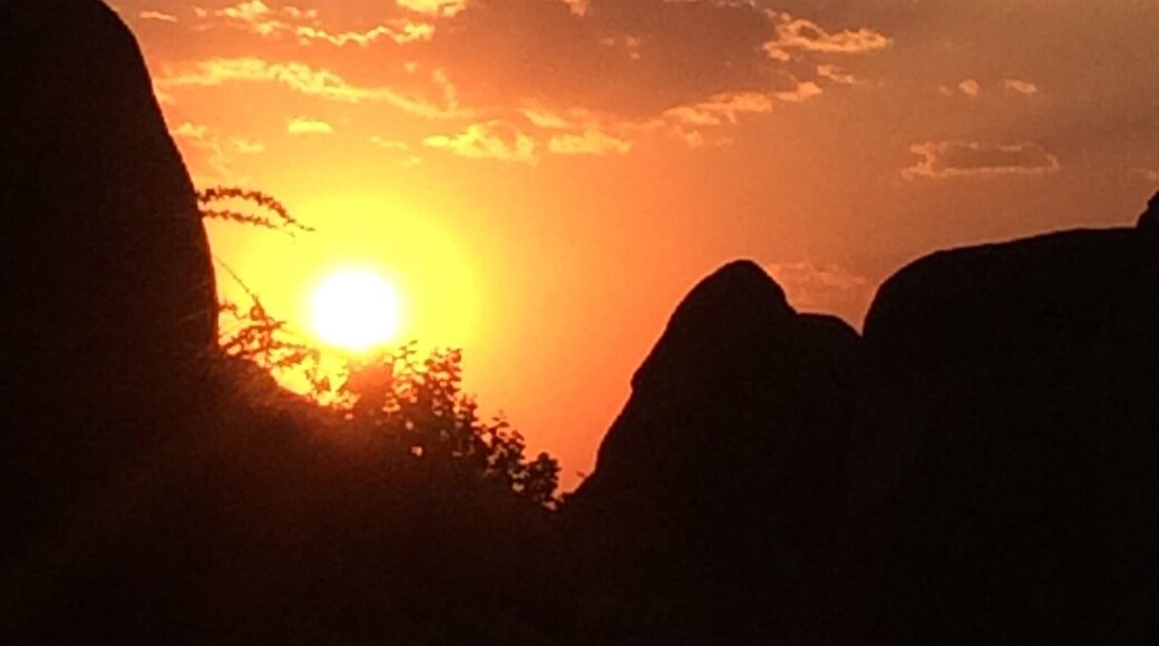 Tiny village in northern Tanzania full of beautiful people, red dust, fresh oranges and sunsets like this......
No electricity but totally switches you on to what is important in life