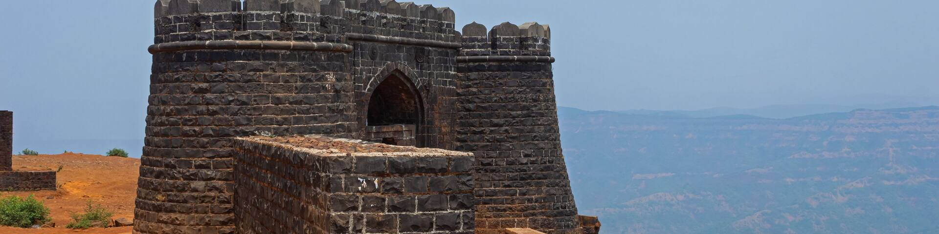 Entrance gate of Vishalgad Fort, Kolhapur, Maharashtra, India.