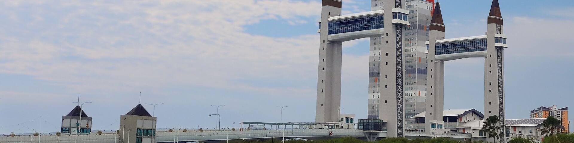 Beautiful drawbridge in Kuala Terengganu.