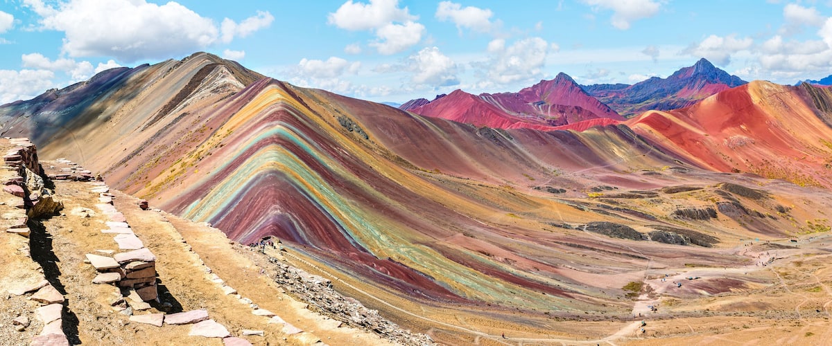 Vinicunca or Winikunka. Also called Montna a de Siete Colores. Mountain in the Andes of Peru