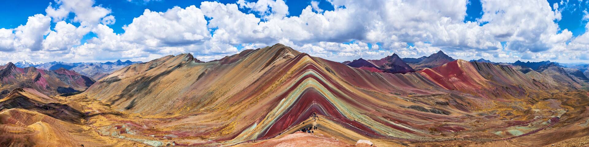 Rainbow Mountains, Cusco, Peru. 5200 m in Andes, Cordillera de los Andes, Cusco region in South America. Montana de Colores.