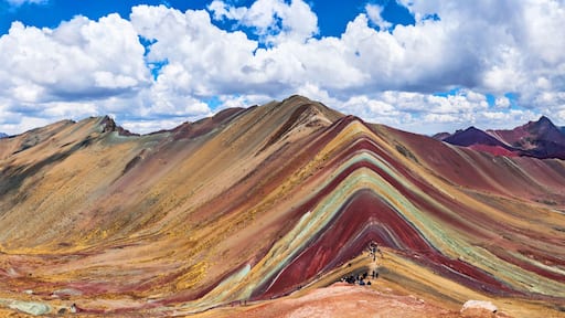 Rainbow Mountains, Cusco, Peru. 5200 m in Andes, Cordillera de los Andes, Cusco region in South America. Montana de Colores.