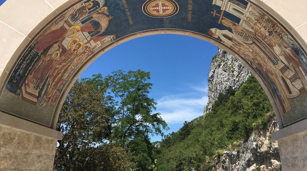 Archway to Ostrog Monastery.