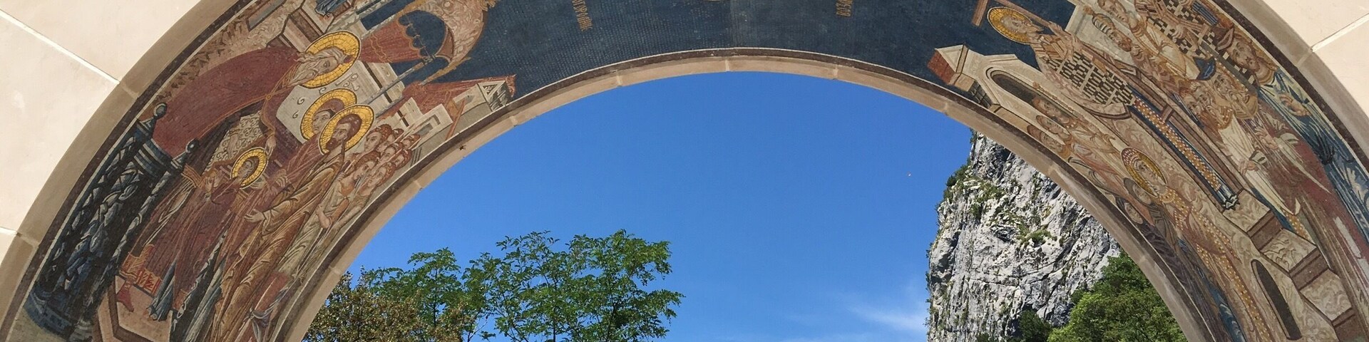 Archway to Ostrog Monastery.