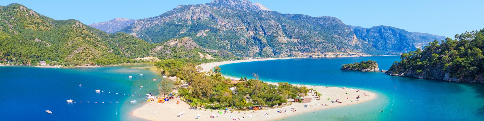 Blue lagoon and beach in Oludeniz, Turkey