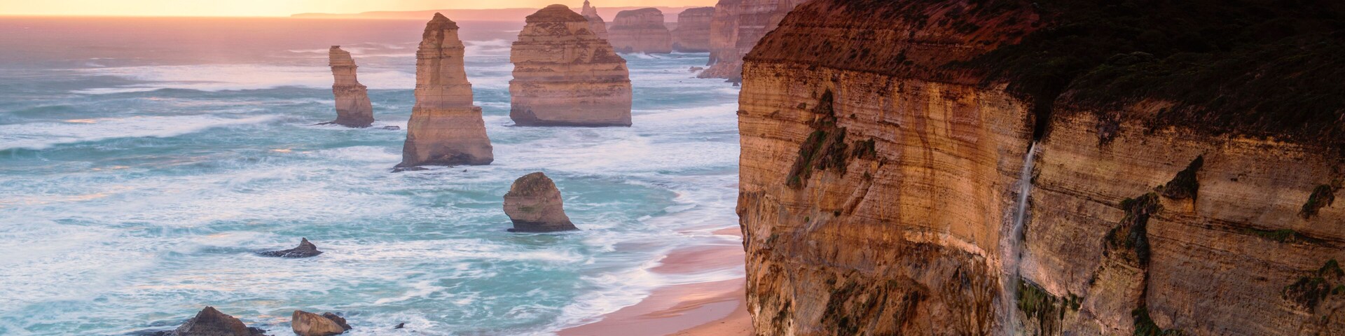 12 Apostles at Great Ocean Road in Australian in the late afternoon.