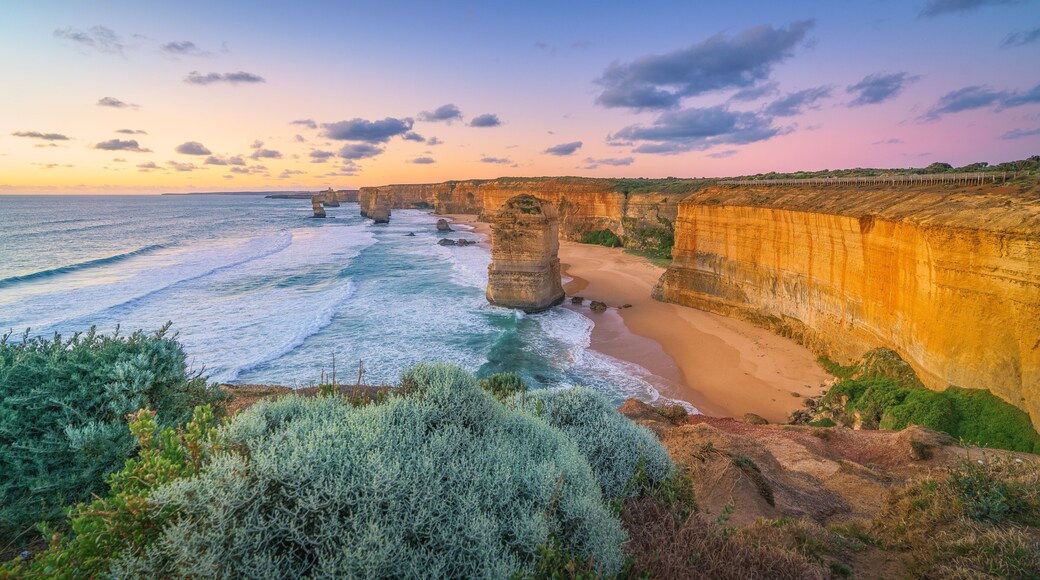 twelve apostles at sunset,great ocean road at port campbell, australia