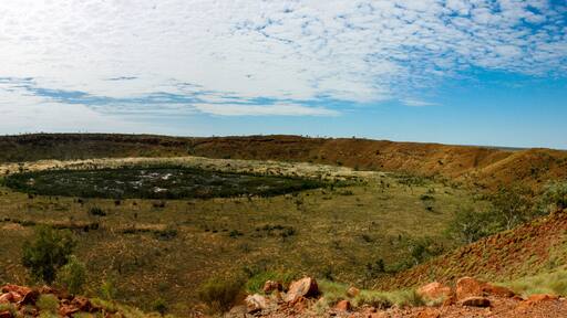 Panorama of Wolf Creek Meteore Crater, Halls Creek, Western Australia