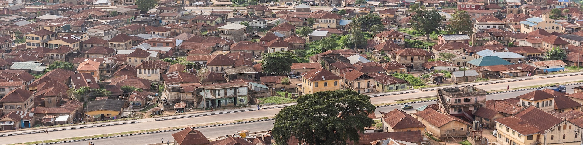 A view of Abeokuta city from Olumo Rock