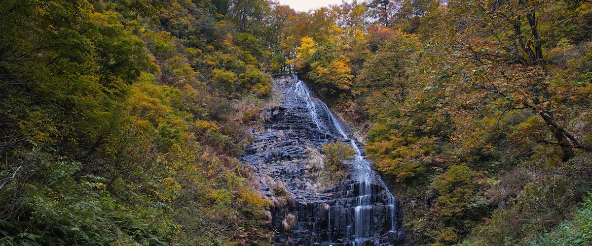 Akita,Japan - October 30, 2024: Hiyama fall in Akita, Japan