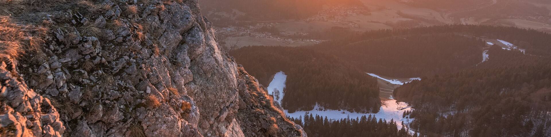 Lever de soleil depuis le Mont d'Or, dans le Doubs.