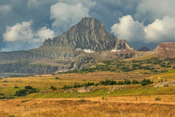 Glacier National Park - View of Reynolds Mountain from the Hidden Lake trail from Logan Pass off the Going to the Sun Road