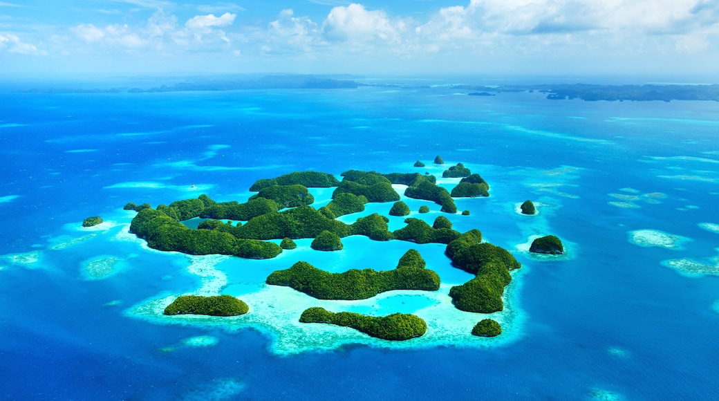 Palau islands from above