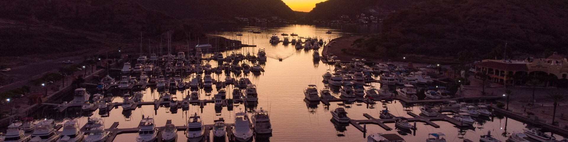 End of summer sunset in San Carlos Guaymas in Sonora Mexico