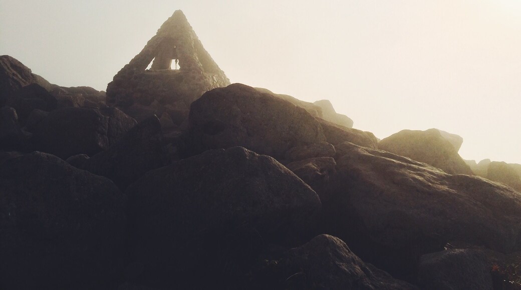 The peak of Mt. Iwaki, the highest mountain in Aomori Prefecture of Northern Japan. It's a doozy of a hike, but ringing the bell at the top is quite rewarding when it's done! #hiking