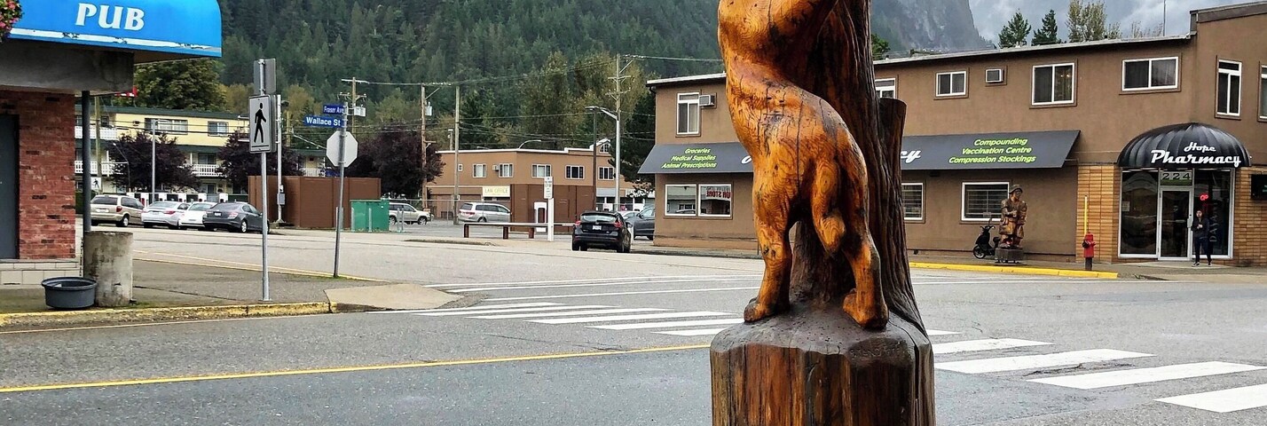 The First Nations settled in the Hope, BC, area approximately 8,000 to 10,000 years ago. There are many carvings displayed along the streets which were created by local wood carvers. (September 2019)
#LocalSecrets