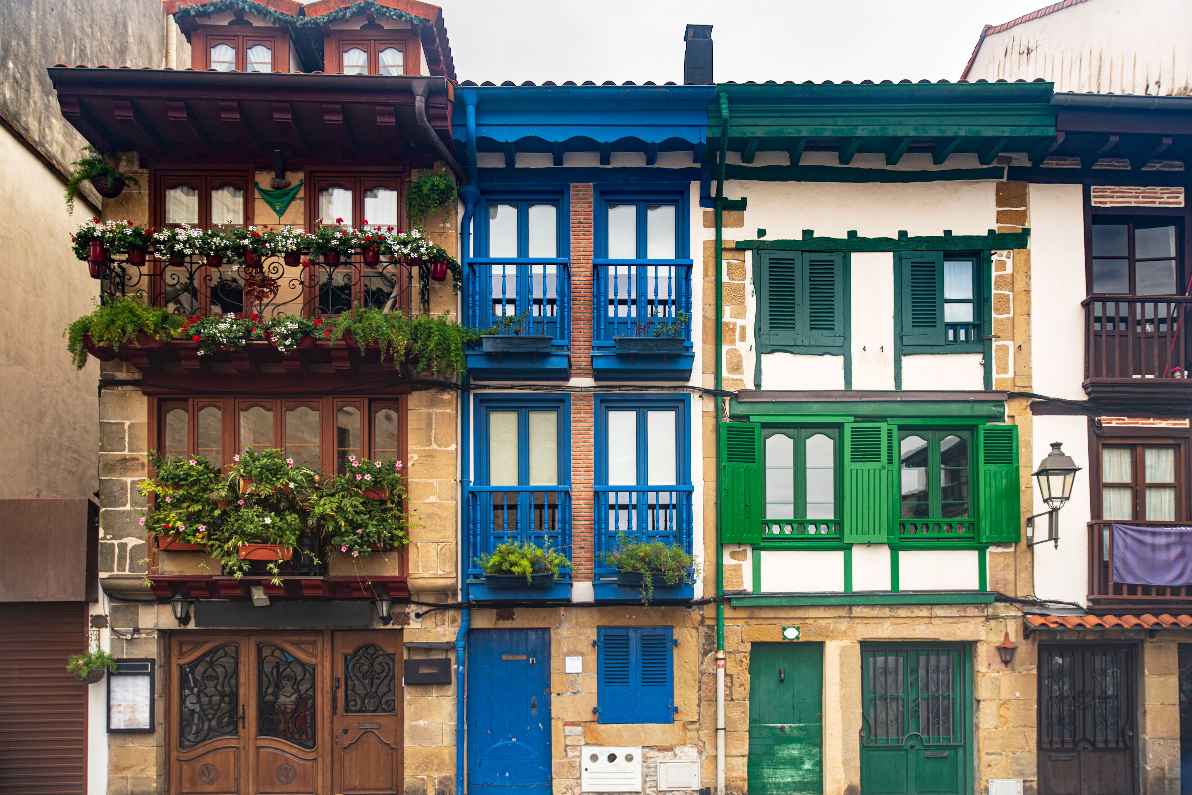  Urban landscape of the city of Irun in Spain in the Basque Country