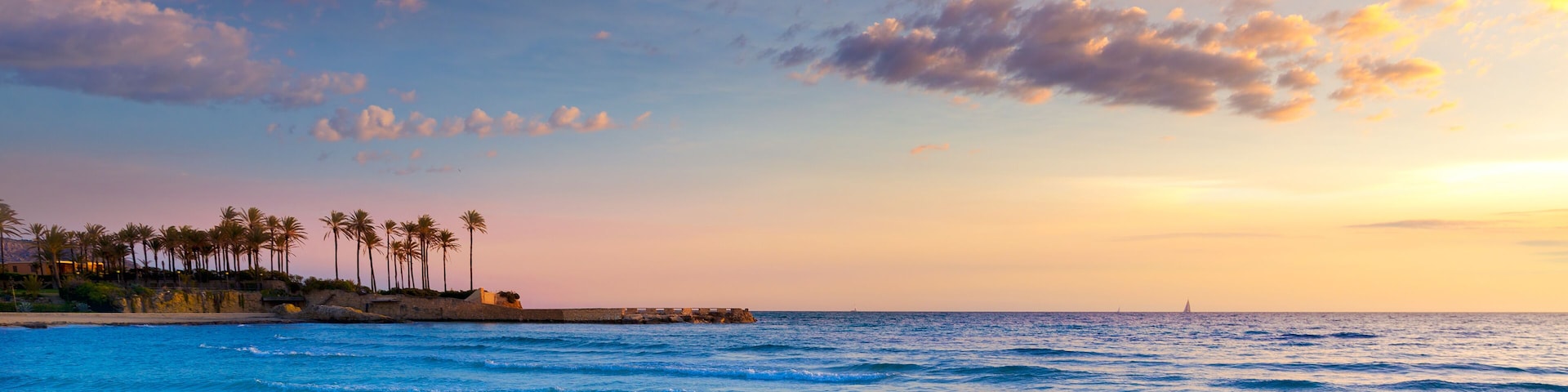 Javea Xabia El Arenal beach sunrise in Mediterranean Alicante Spain