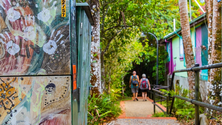 Kuranda which includes outdoor art as well as a couple