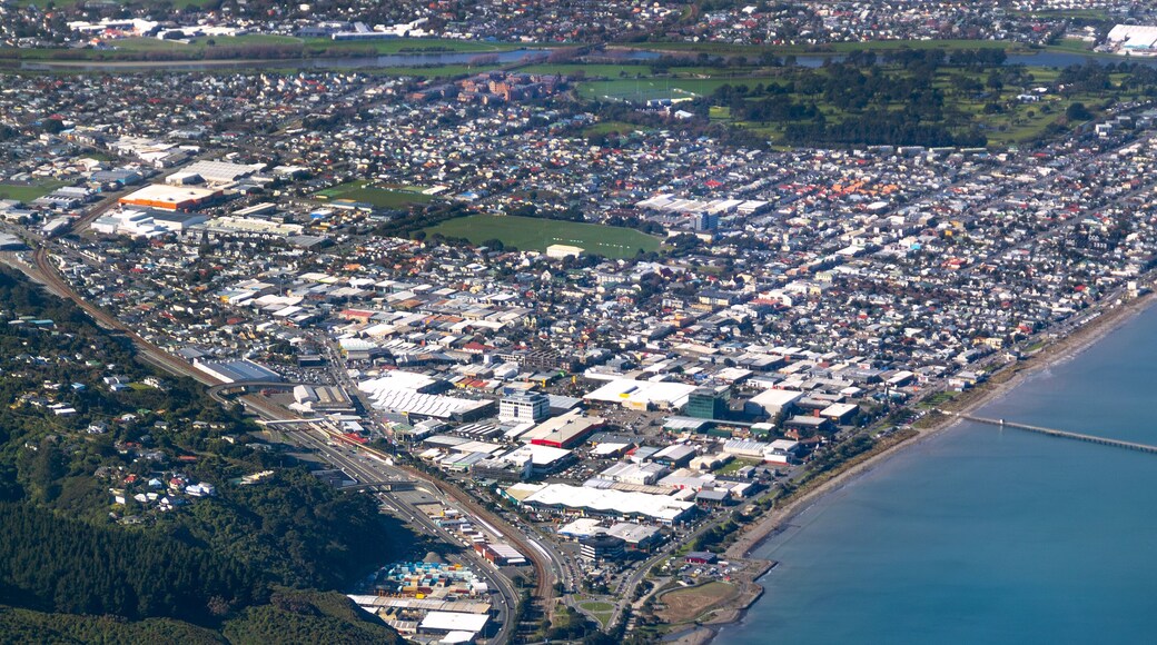 Petone, Lower Hutt, Wellington, New Zealand. Aerial view.