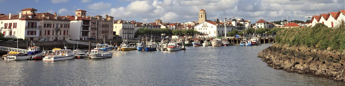 Fishing harbor of the village St Jean de Luz, France